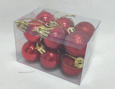 imagine produs Glob plastic 3cm s/12 rosu