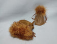 imagine produs Sacosa organza cu pene 10x13cm S/12 auriu