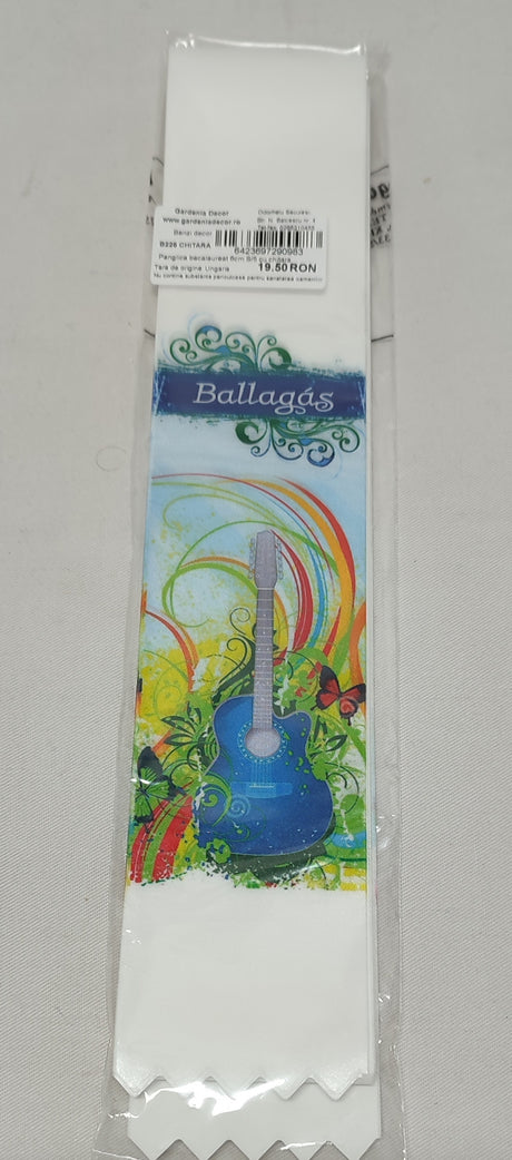 imagine produs Panglica bacalaureat 6cm S/5 cu chitara