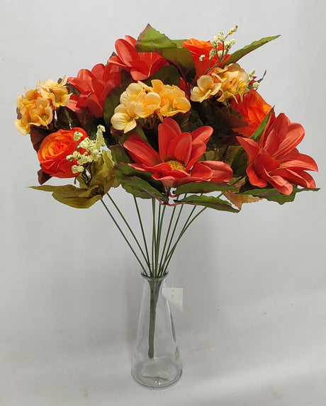 imagine produs Buchet trand.+dalie+hortensie x12 portocaliu