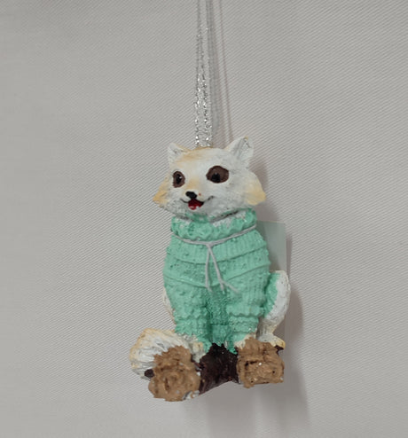 imagine produs Fig.vulpe de agatat polyrezin 6.5x4.5cm