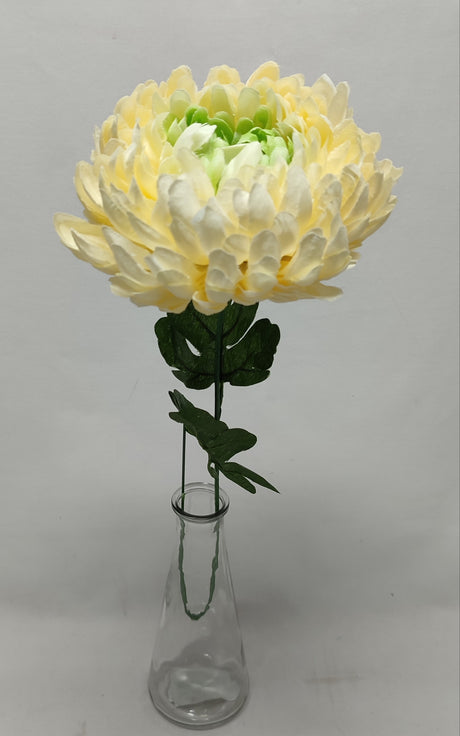 imagine produs Fir crizanteme 69cm galben/verde