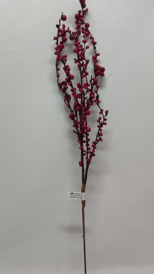 imagine produs Creanga cu bilute 64cm rosu