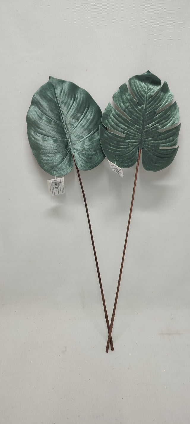 imagine produs Frunze monstera catifea 51cm verde