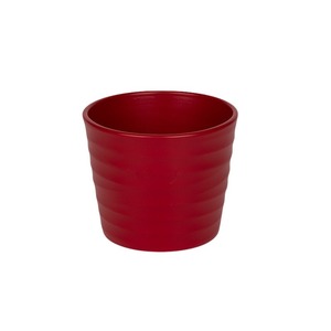 Vas ceramic Wave 17cm rosu mat