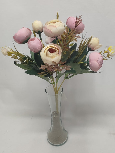 imagine produs Buchet ranunculus x5 27cm nalba-piersica