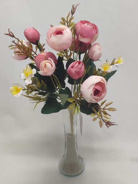 imagine produs Buchet ranunculus x5 27cm roz inchis-deschis