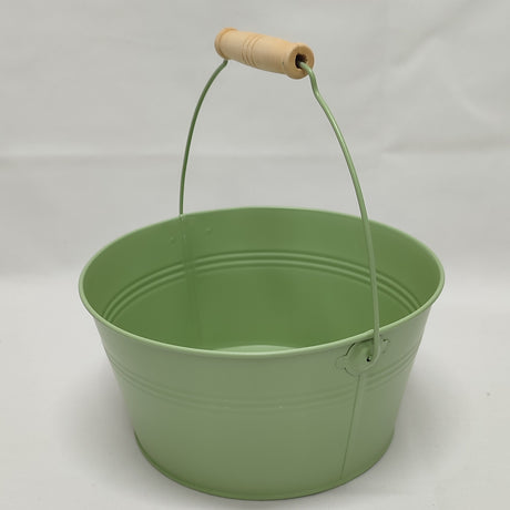 imagine produs Galeata metal cu maner 20x10cm verde