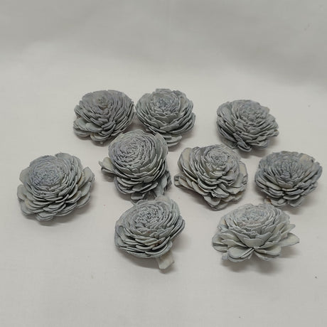 imagine produs Capete floricele ming 6cm prep.albastru pal S/10