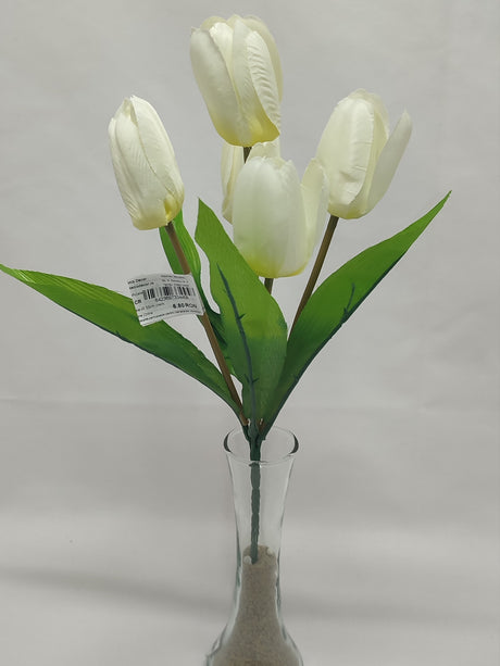imagine produs Buchet lalele x5 35cm crem