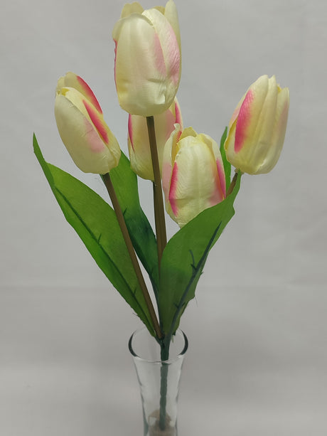 imagine produs Buchet lalele x5 35cm piersica