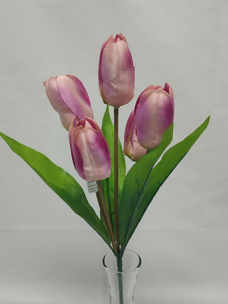 imagine produs Buchet lalele x5 35cm mov