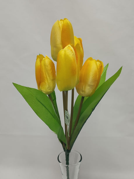 imagine produs Buchet lalele x5 35cm galben