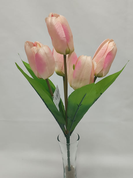 imagine produs Buchet lalele x5 35cm roz