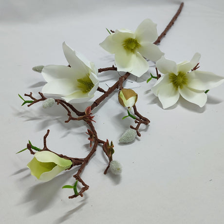 imagine produs Creanga magnolie x3 H80cm alb