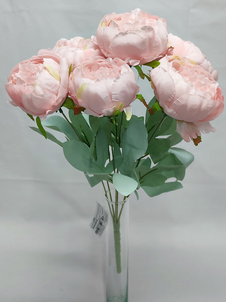 imagine produs Buchet peonie x7 H;43cm roz