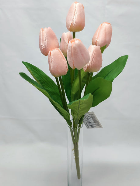 imagine produs Buchet lalele x7 H:43cm piersica