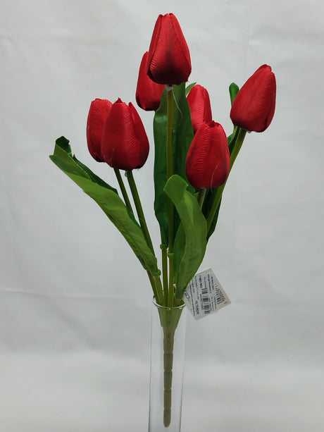 imagine produs Buchet lalele x7 H:43cm rosu