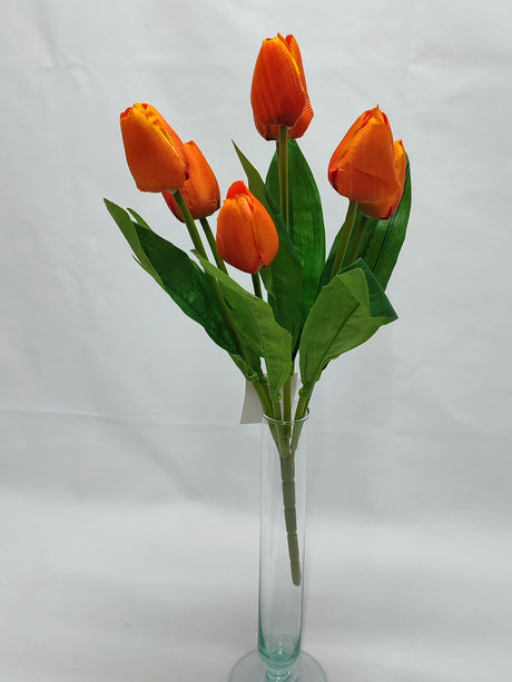 imagine produs Buchet lalele x7 H:43cm portocaliu