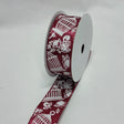 imagine produs Banda decor textil cu colivie 4cmx10y bordeaux
