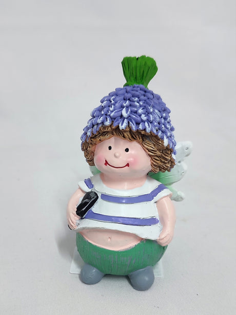 imagine produs Fig.copil polyresin cu lavanda 11cm