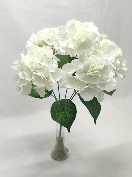 imagine produs Buchet hortensii x5 H:40cm crem