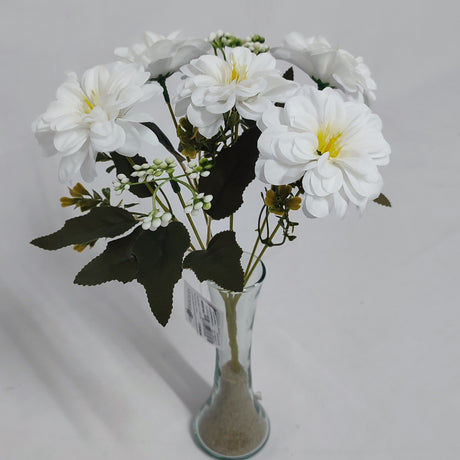 imagine produs Buchet dalie x7 H:29cm alb
