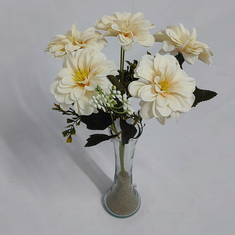 imagine produs Buchet dalie x7 H:29cm crem