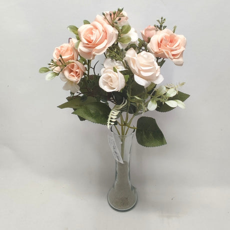 imagine produs Buchet trandafiri x5 33cm piersica