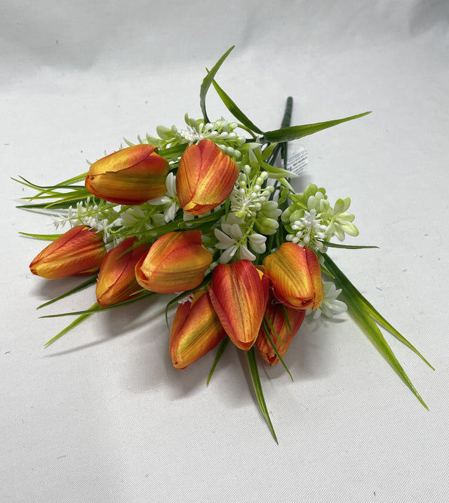 Buchet lalele 37cmx9 portocaliu