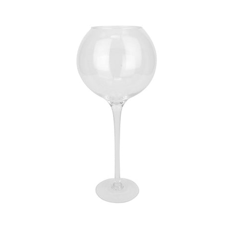 imagine produs Pahar rotund din sticla pe talpa 22x50cm