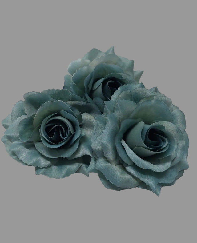 Cap trandafir 11cm 12buc/pachet turcoaz