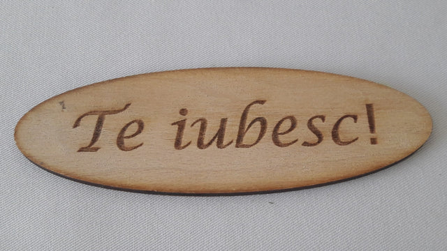 imagine produs Dec. lemn 15x5cm te iubesc