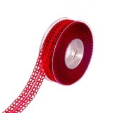 BANDA DECOR TEXTIL 2.5CMX10M ROSU