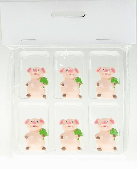 imagine produs Fig.porc simbol al norocului poly. 2.1x3.3cm S/6 roz