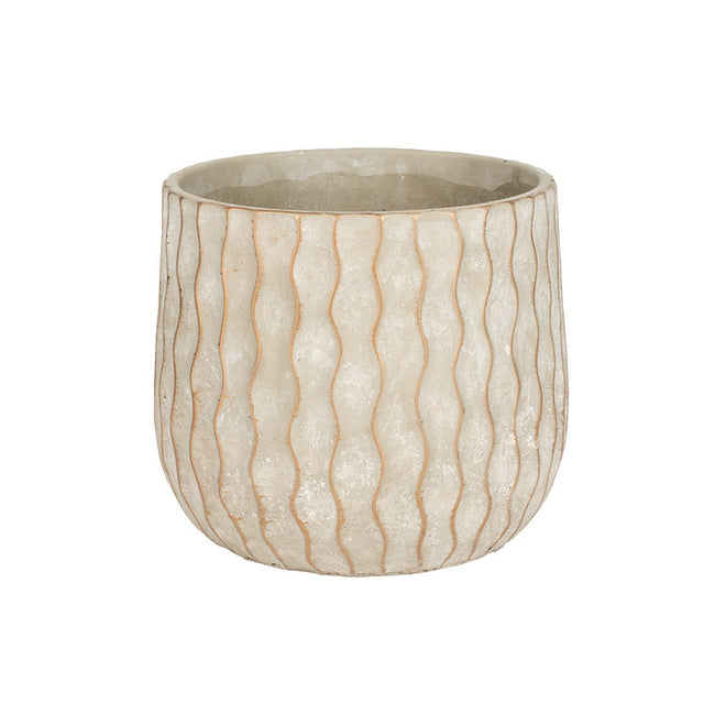 Bol din ciment Ripple 16x12cm gri-auriu