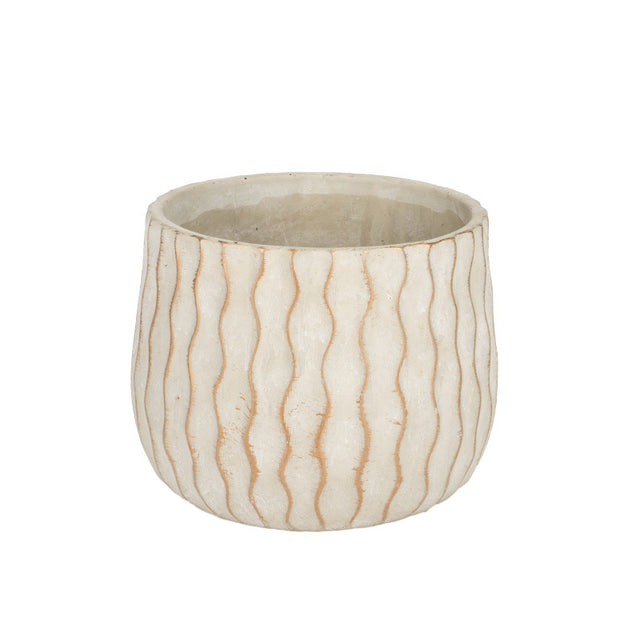 Bol din ciment Ripple 19x15cm gri-auriu