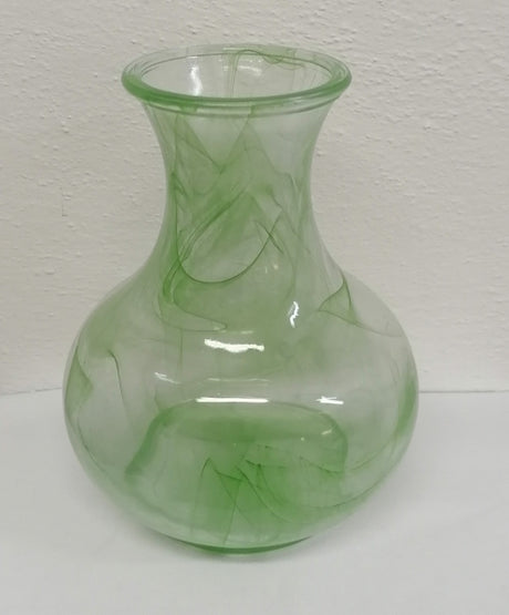 imagine produs Vaza din sticla cu model 15x20cm verde inch.