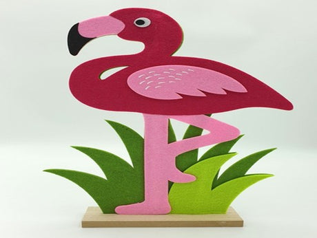 imagine produs Flamingo din pasla 23.7x38cm hy-3535