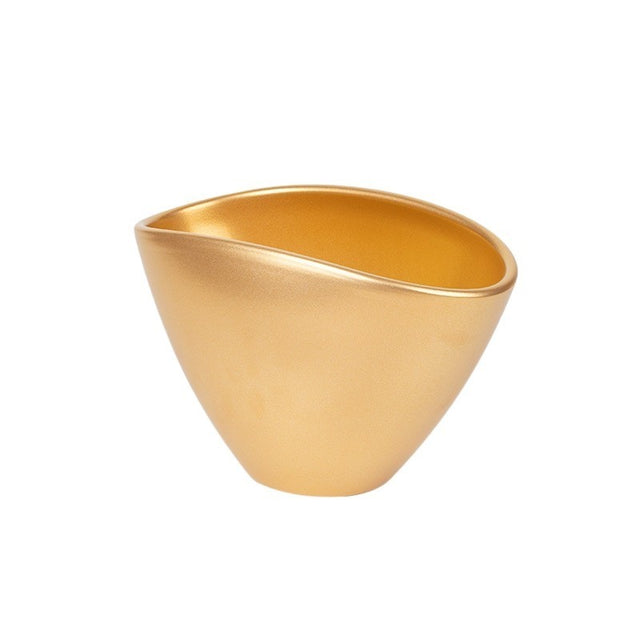 Bol ceramic Ovum 26cm auriu inchis