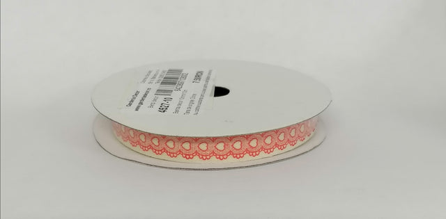 Banda decor 10mmX10m crem/coral