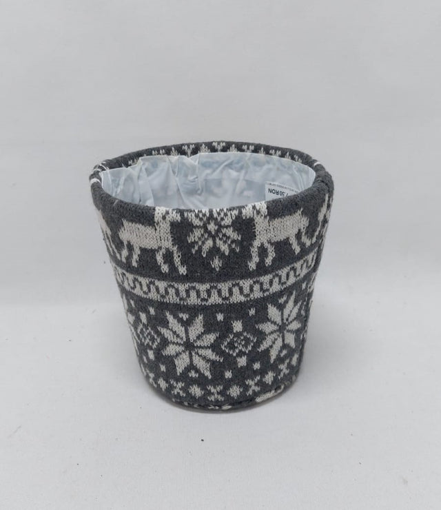 BOL TRICOTAT CU CERB 10X10CM gri