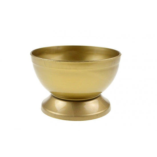 imagine produs Bol din plastic cu talpa D15cm auriu
