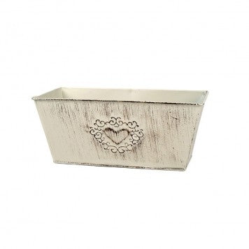 imagine produs Bol Patrat Zinc 17x9,5x8cm Crem Antic