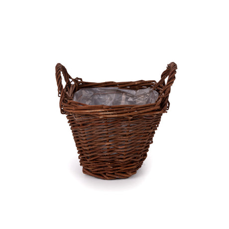 imagine produs Cos din nuiele cu manare 13,5x12,5x10/14cm maro