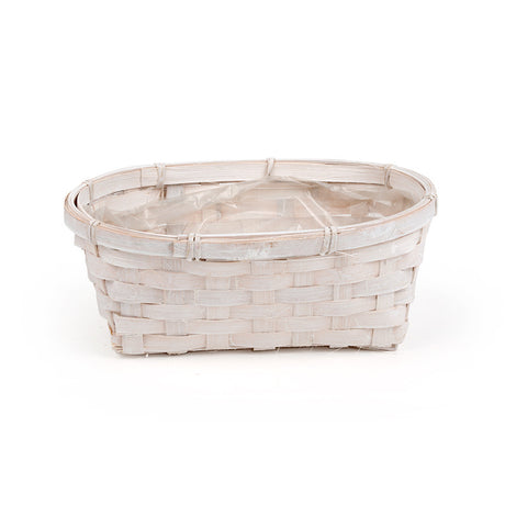 imagine produs Bol Oval Bambus 22x15x9cm S/5 Alb