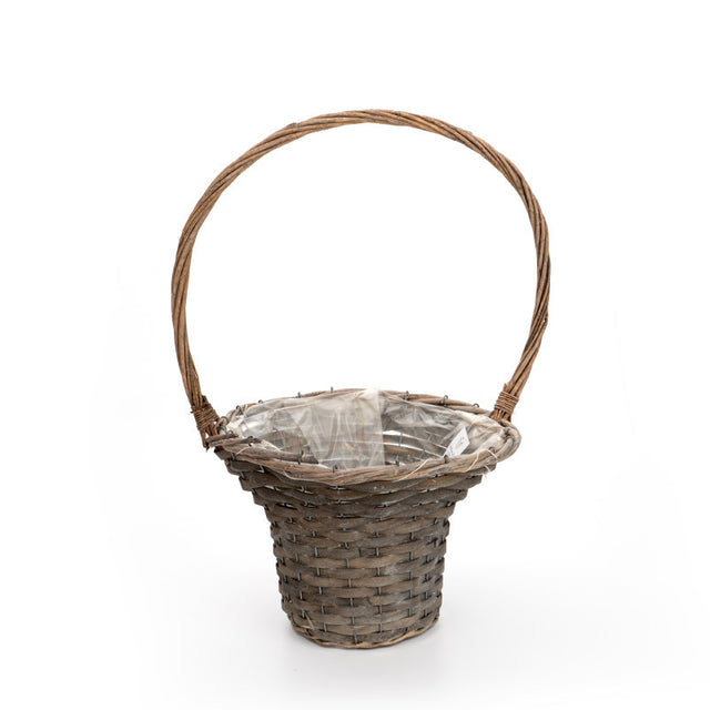 Cos din nuiele cu toarta 31x21,5x51cm gri