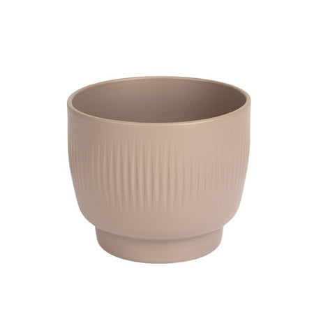 imagine produs Vas Ceramic Rille 15cm Taupe Mat