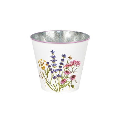 imagine produs Bol metal cu flori Meadow 14,5x13cm alb
