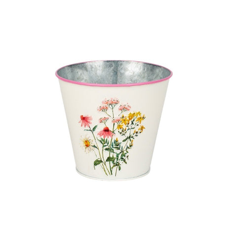 imagine produs Bol metal cu flori Meadow 14,5x13cm alb